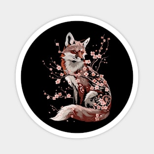 In Harmony Fox And Flowers Magnet